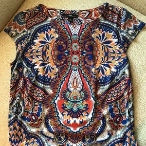 Bright patterned R & K midi dress boho